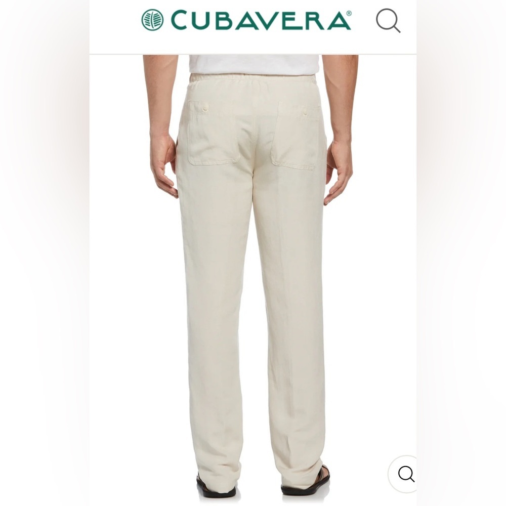 Linen-Blend Core Drawstring Pants COLOR — Silver Lining - Picture 2 of 7